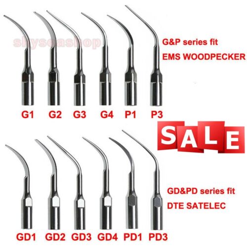 Dentale Perio Endo Scaling Scaler tip INSERTI/PUNTE PER ABLATORE EMS DTE SATELEC - Afbeelding 1 van 44