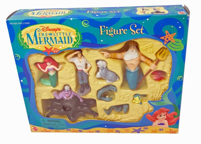 little mermaid figure set
