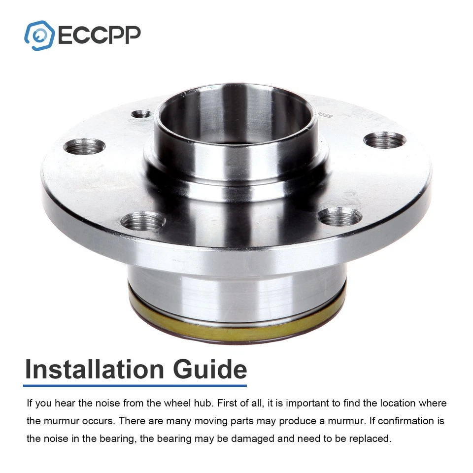 Cojinetes de cubo de rueda traseros de 2 piezas tracción delantera para Volkswagen CC GTI Beetle Jetta Passat Tiguan Foto 4 de 4