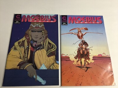 Moebius Comics 1 ＆ 2 Moebius Comics #1 & #2 Jean Giraud - Caliber Comics 1997 #1 NM- #2