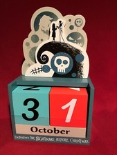 Nightmare Before Christmas WOOD PERPETUAL CALENDAR Sally Oogie Boogie 2020