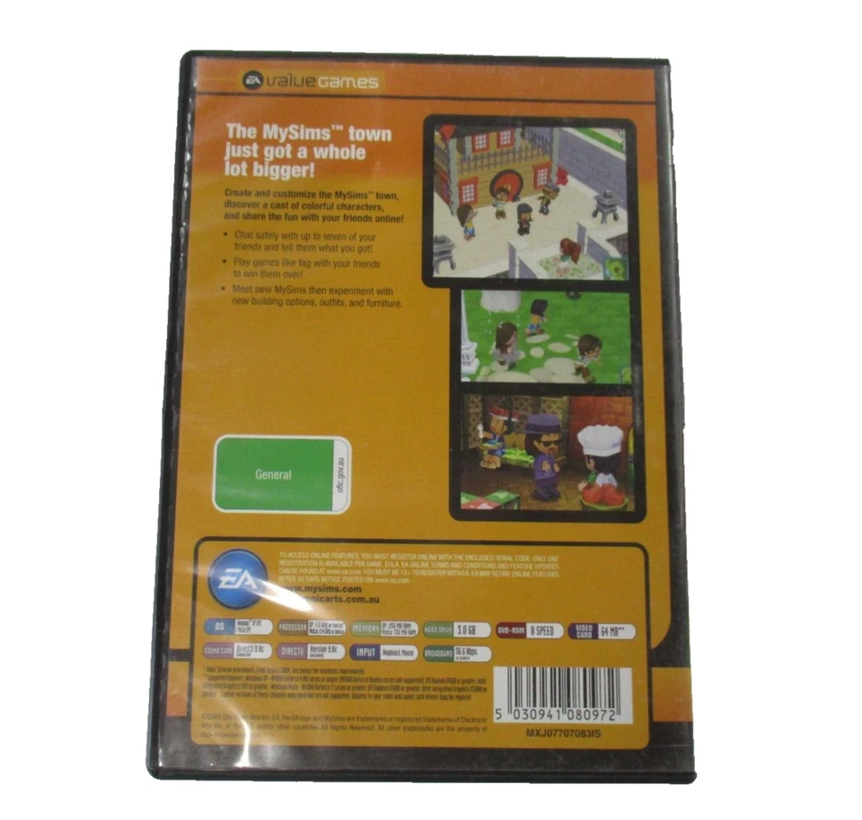My Sims PC DVD Game G Windows 2008 EA Value Games No Manual Tested Online Play - Image 2 of 4