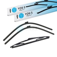 YOU.S Scheibenwischer Wischerblätter SET VORNE + HINTEN für PEUGEOT 407 SW (6E)