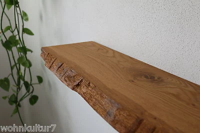 Wandboard Eiche Wild Massiv Holz Board Regal Steckboard Regalbrett Baumkante - Bild 1 von 4