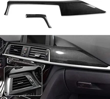 Gloss Carbon Fiber Print Dashborad Center Panel Trim Cover Fits 12-19 F32 F36