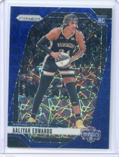 2024 Panini Prizm WNBA AALIYAH EDWARDS RC ROOKIE #70 BLUE VELOCITY PRIZM MYSTICS