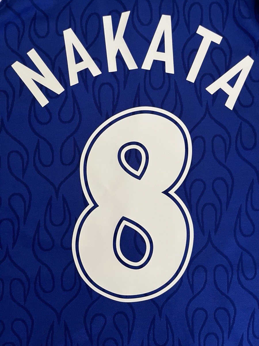 1998 日本代表 長袖ホーム No.8 NAKATA Nakata #8 1998 Japan Medium Retro Jersey Soccer Football