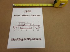1969 Pontiac GTO Lemans Tempest Moulding & Clip manual parts catalog brochure