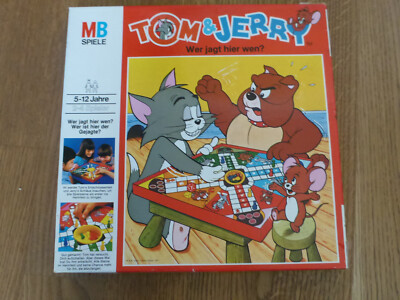 Tom & Jerry Wer jagd hier wen? MB Spiele 1979 + extra Figuren
