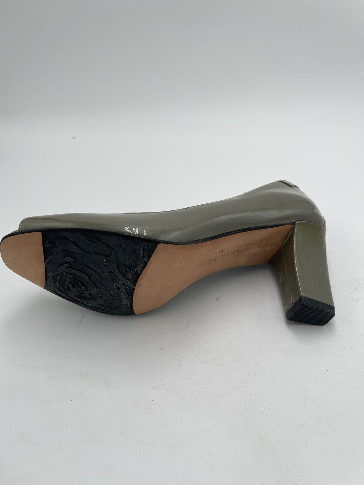 Taryn Rose Sage Green Heels Patent Leather Peep Toe P… Gem