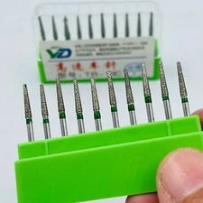 50pcs Dental Diamond Burs Coarse TR-13C Taper Round End FG 1.6mm High Speed Bur