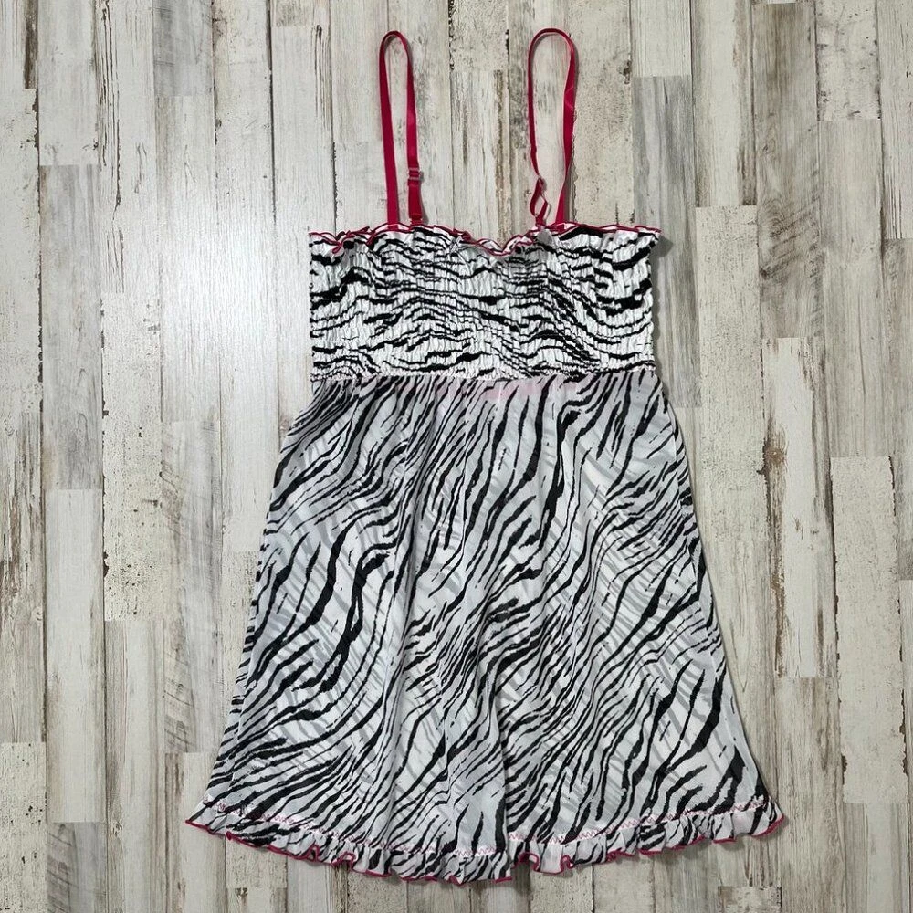 UNDERCOVER Mini slip donna Y2k Deadstock anni 2000 tesori segreti zebrati stampa animalier piccolo