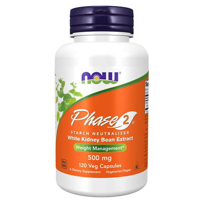 NOW FOODS Phase 2 500 mg 120 Veg Capsules