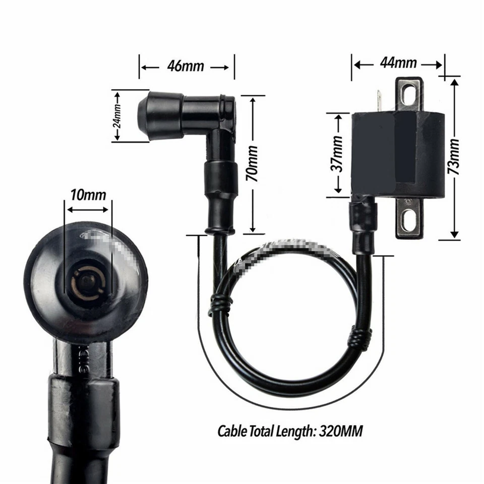 90 Degree Elbow Ignition Coil For Motorcycle Scooter 50 70 110 125 150 200 250cc - Image 2 of 4