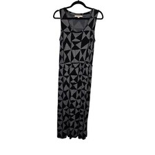 LOFT Small Strerchy Geometric Pattern Sleeveless Midi Dreds