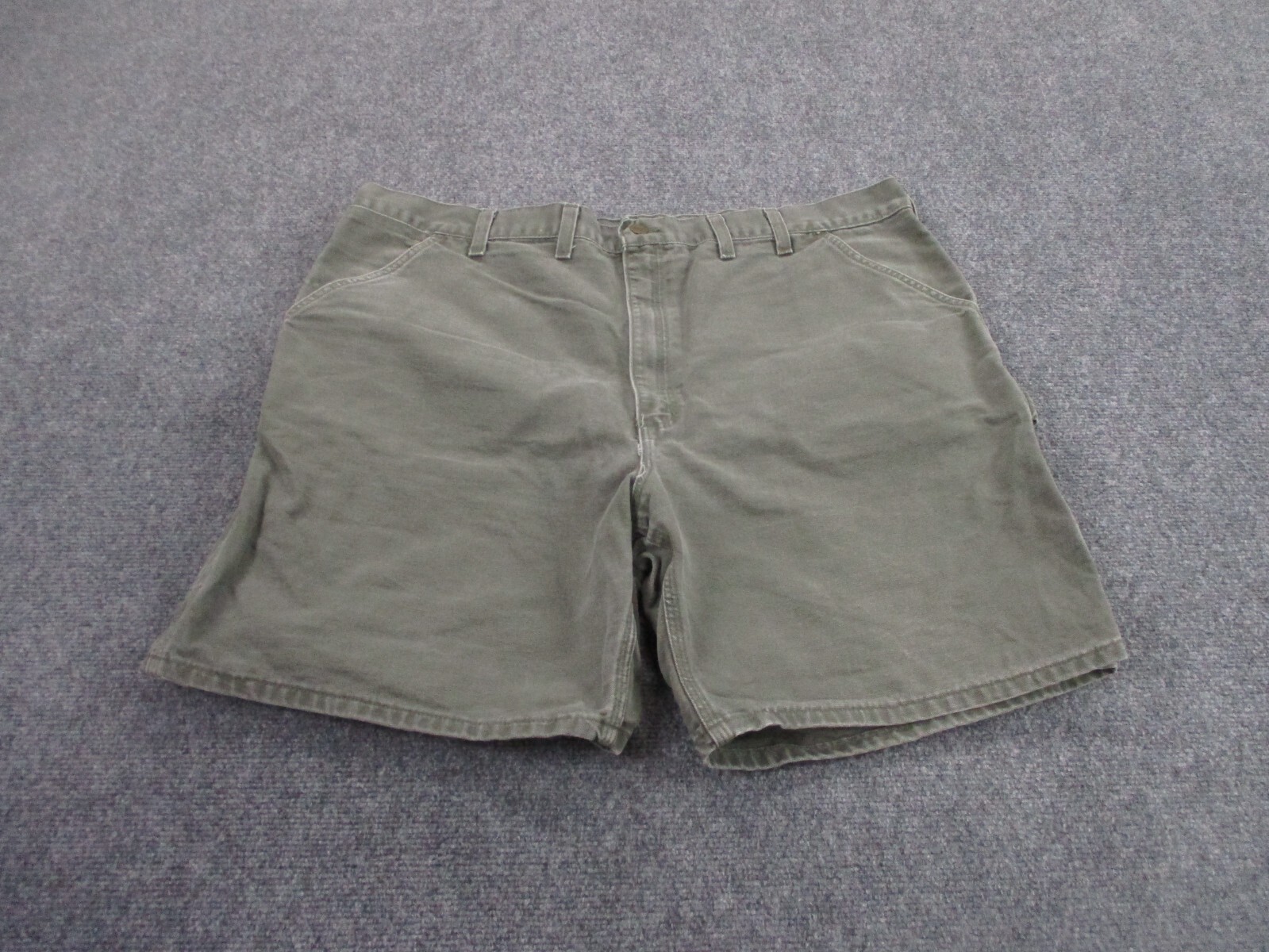Vintage Carhartt Shorts Adult 44 Green Canvas Work Wear Outdoors Carpenter Mens