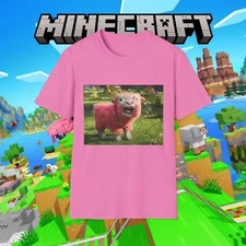 A Minecraft Movie Sheep Meme Steve Llama Unisex Softstyle T-Shirt