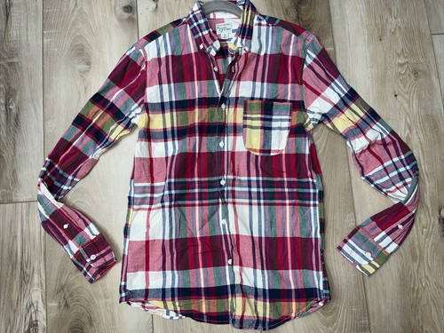 J. Crew Mens Indian Madras Slim Fit Multicolored Long Sleeve Casual Shirt Size S - Picture 2 of 6