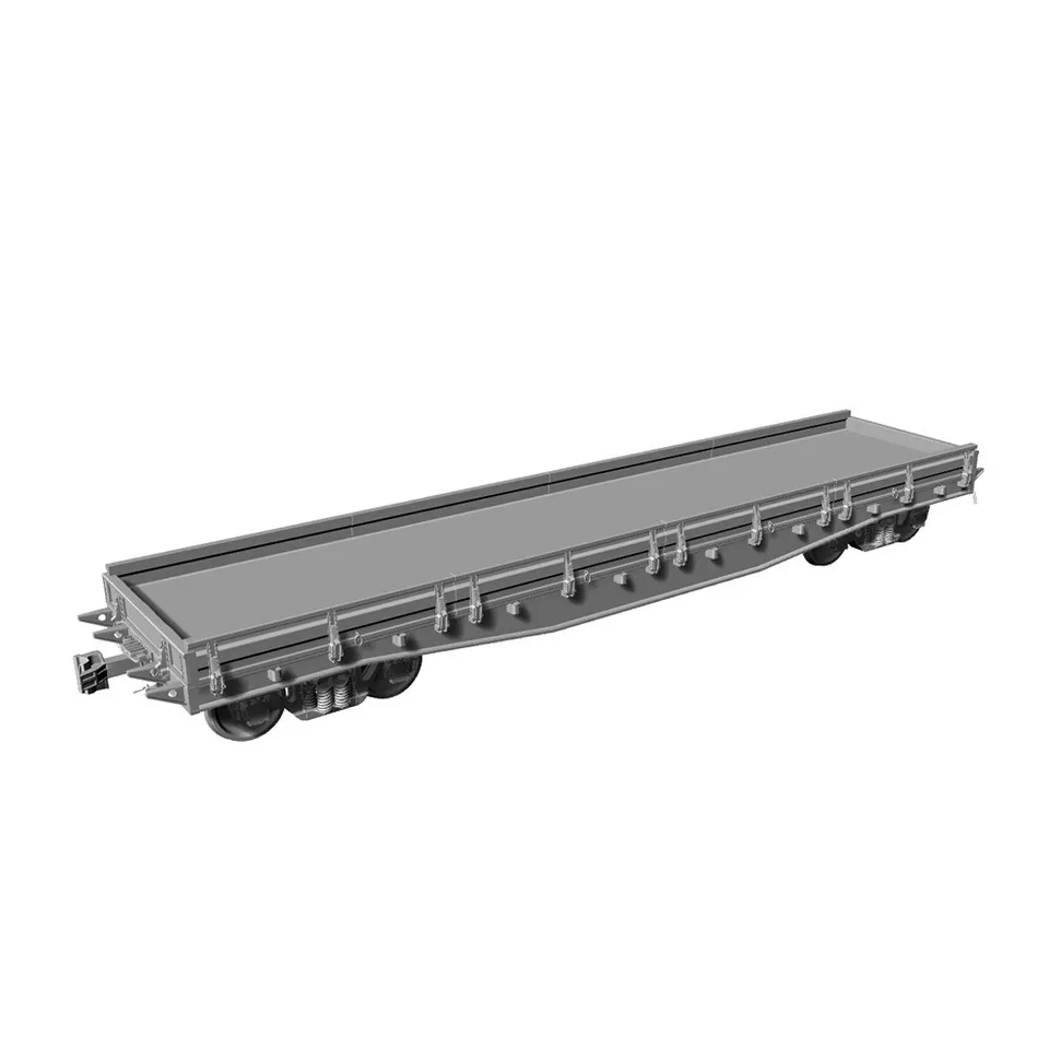 1/87 HO Scale Railroad Flatbed Car Flatbed Train Warehouse Dock Transportation - Image 2 of 2