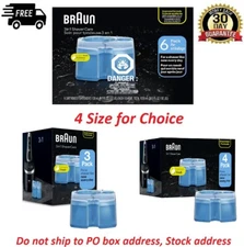 3, 4, 6 Pack Braun Clean Renew Cartridge Refills Shaver Cleaner CCR Lemon Fresh