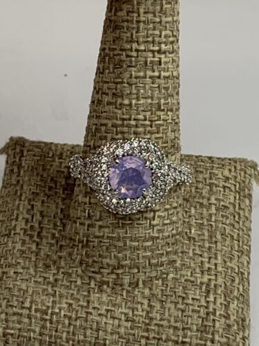 Bomb Party Lab Created Amethyst Sterling Silver Ring Size 10.25 RBP2277