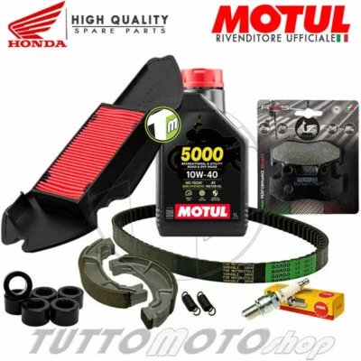 MOTUL - BANDO - NGK KIT TAGLIANDO HONDA SH 150 2001 2002 OLIO RULLI CINGHIA BANDO PASTIGLIE SH150
