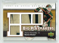 07-08 UD Upper Deck Big Playmakers  Manny Fernandez  /10  Quad Patches