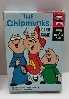 Chipmunks Card Game Ed-U-Cards Vintage 1963 w/Rules