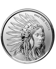 1 oz Silver Round Buffalo Girl .999 Silver Bullion Round