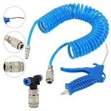 Air Duster Blow Gun & 5m Recoil Hose Truck Lorry Cab Dust Blower Cleaning Nozzle