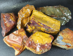 5.8 lb Nevada Color Explosion – 7 Bold Jasper & Agate Lapidary Rough Specimens