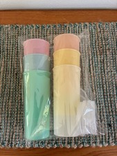 Vintage Tupperware Cups   6 Pastel Tumblers w/Lids   NOS  1980s