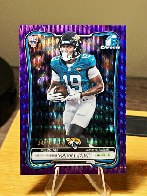 Topps Bowman Chrome Josh Cameron RC Jaguars BCV-161 Purple Serial Numbered /75
