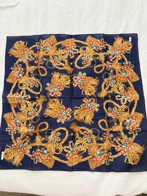 Christian Dior Logo Jewelry Chain Print Square Hanky/Scarf