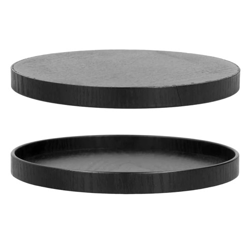Wood Serving Tray Round Food Plate Kitchen Accessories Tea Tray Hotel - Picture 3 of 16