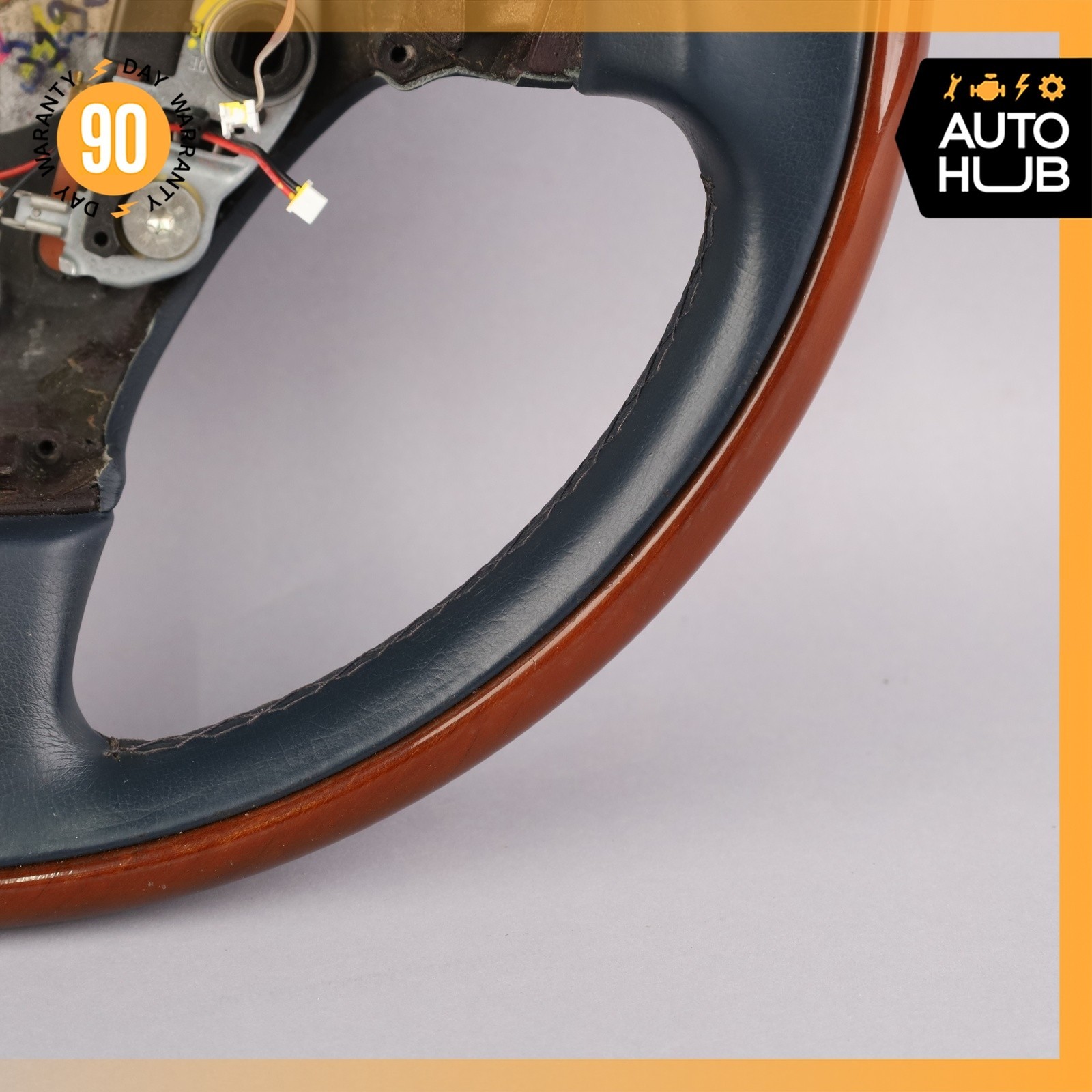 03-13 Maserati Quattroporte M139 Steering Wheel Palissandro Wood Blue OEM 72k