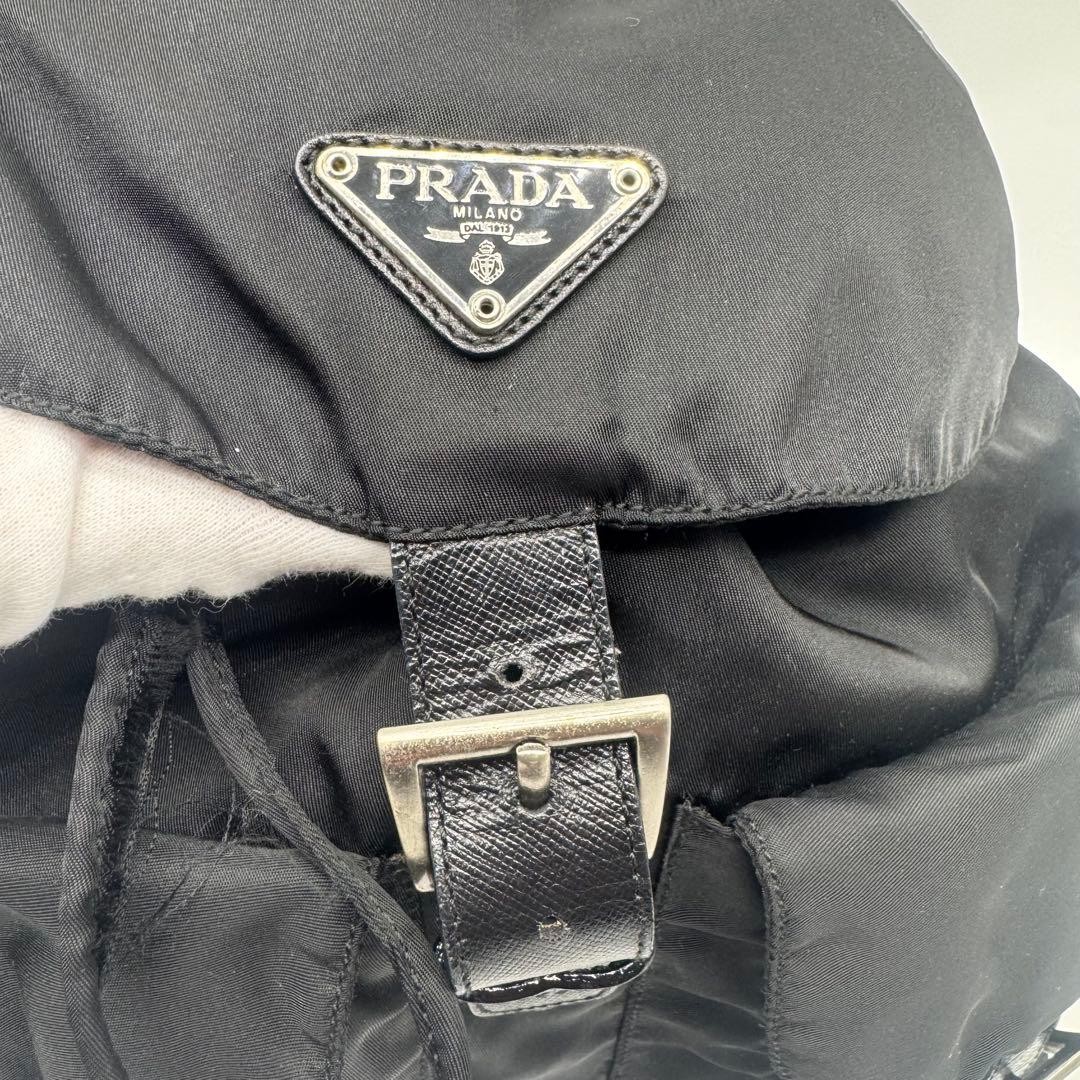 PRADA backpack Saffiano leather triangular logo b… - image 2