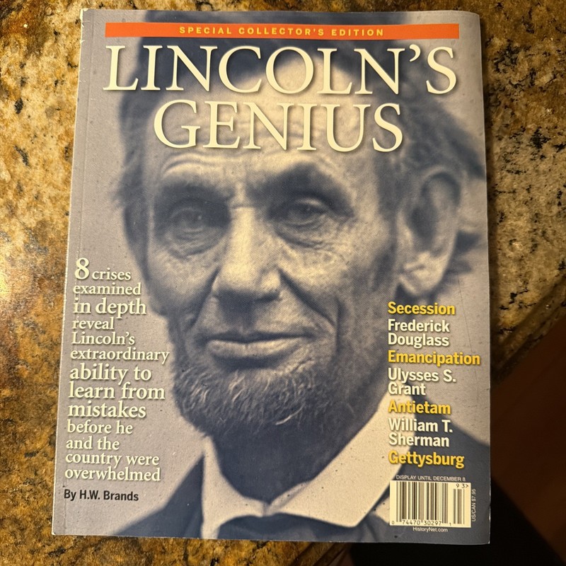 Special  Collector’s Edition Lincoln's Genius Magazine /booklet by H.W. Brands 