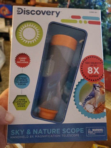 DISCOVERY SKY & NATURE HANDHELD 8X MAGNIFICATION TELESCOPE AGES 6+ - NEW - Afbeelding 1 van 4