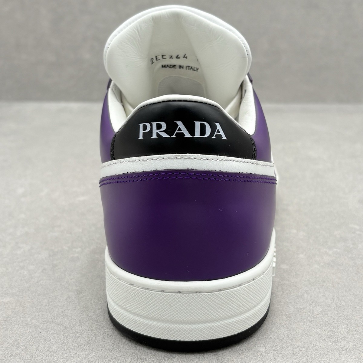 Prada Downtown Leather Sneakers ' White Purple ' | Size 10 UK (11