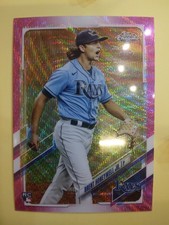 2021 Topps Pink Chrome Refractor Update #USC59 Brent Honeywell Jr. RC Rays