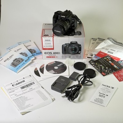 Canon EOS 400D + EF-S 18-55mm II DSLR Kamera OVP Komplettset Gebraucht
