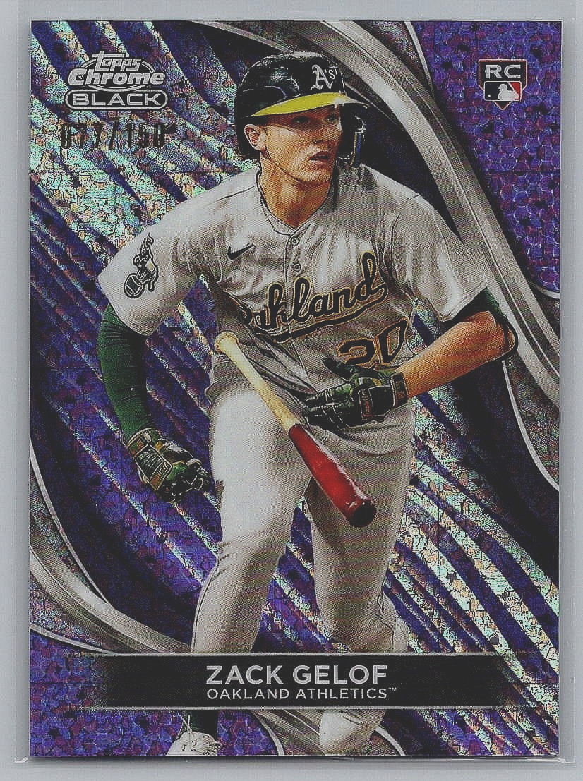 2024 Topps Chrome Black Zack Gelof #40 Purple Mini-Diamond Refractor /150 (RC) *