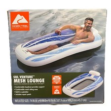 Ozark Trail Inflatable Pool Lounger Float with Mesh Stable Water Hammock