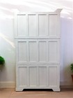 4'10" Triple Stack Cabinet, White Kitchen Cabinet, Bookcase, Storage J — photo 5