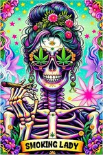 Skull Diamond Art Kits for Adults,Skeleton Diamond Painting Kit for Beginner,DIY