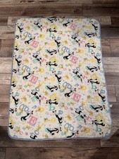 Vintage Baby Gerber Quilt Looney Tunes Crib Blanket Alphabet Tweety Sylvester