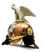 Handgefertigte Kupfer Deutsche Pickelhaube Preußischer Offizier Helm Replik