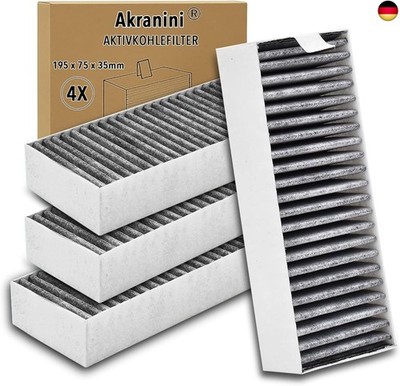 Aktivkohlefilter Set of 4 - Kompatibel mit 9001563858 9001421821 / Siemens