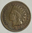 1909 Indian Head Cent Penny 519O